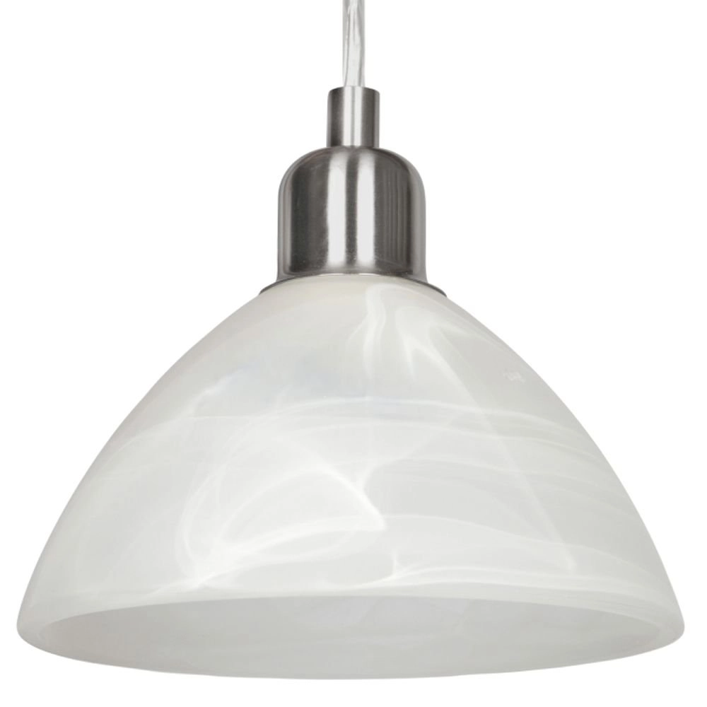 Pendant lamp Brenda white with stainless steel