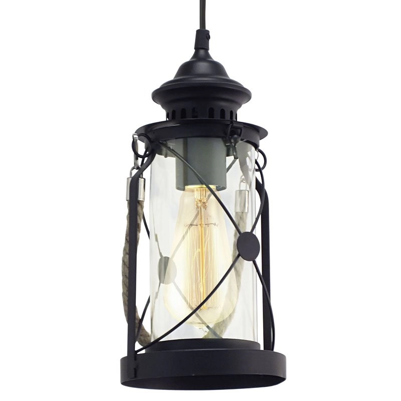 Pendant lamp Bradford black Eglo 9002759492137