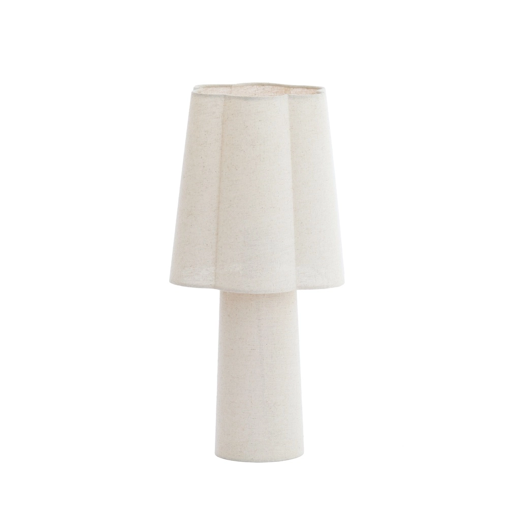 Table lamp Musaby Organic shape - white linen