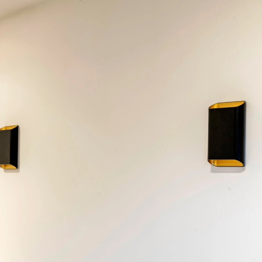 Wall lamp Diaz L Black with gold Artdelight 8720701100299