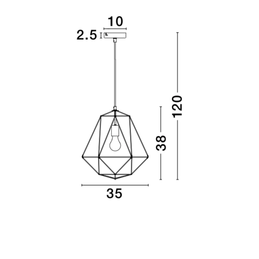 Pendant lamp Pietra 1-light Ø 35cm Lyora 5212017402332