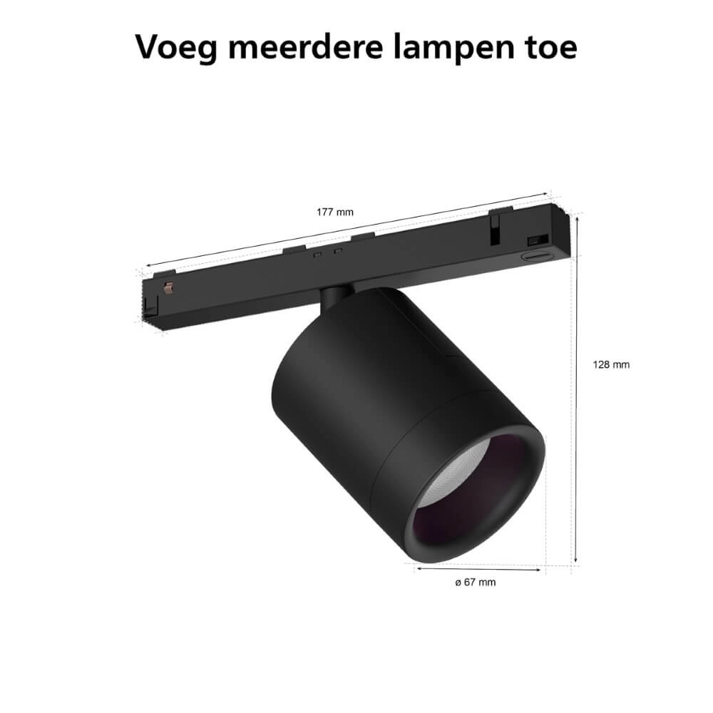 Hue Perifo - White and color extension spot black Philips 8719514407442