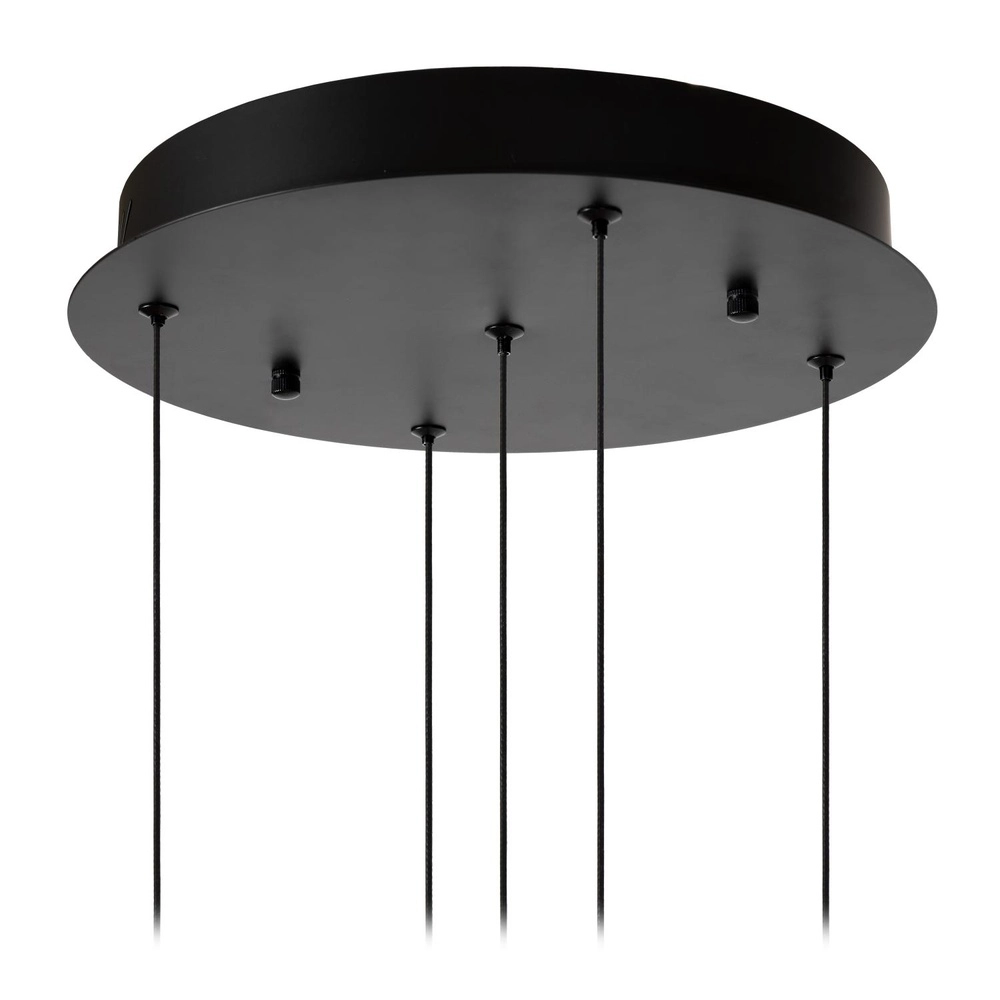 Design pendant lamp Sentubal 5-light black round Lucide 5411212134561
