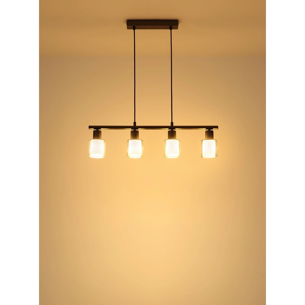 Design pendant lamp Villegas 4-light gunmetal Globo 9007371572953