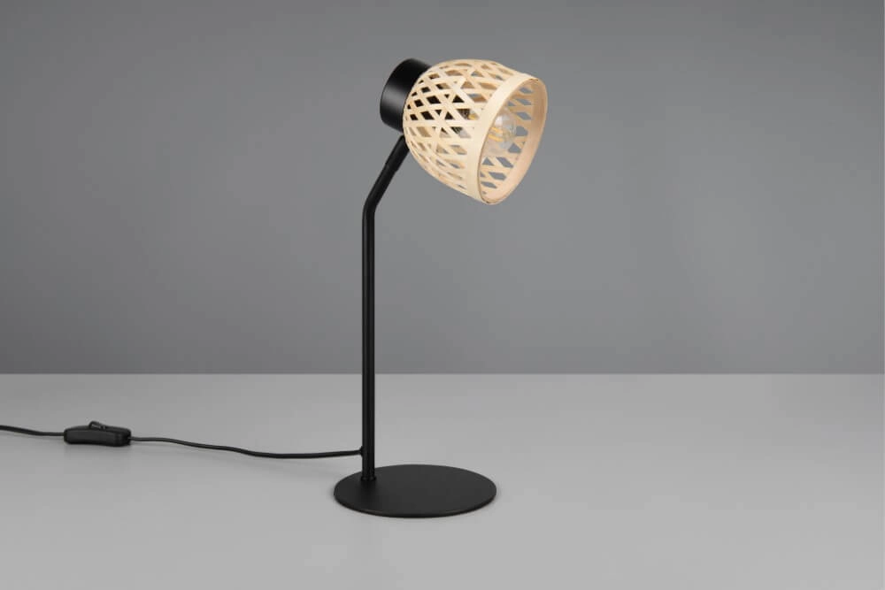 Black table lamp Laurent with cream cap Trio 4017807637571