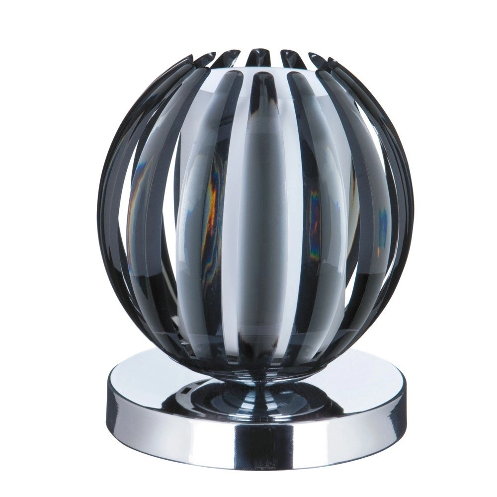 Table lamp Claw 14cm chrome with smoke glass