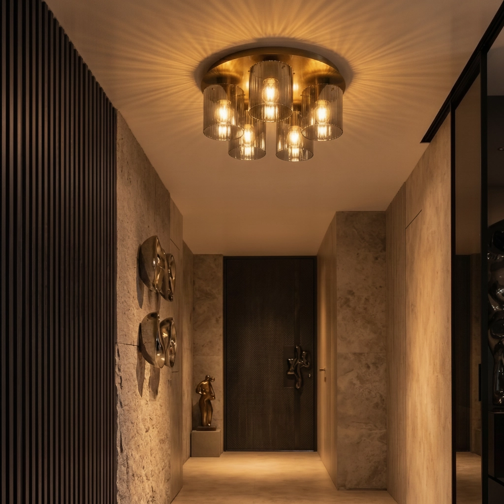 Design ceiling lamp Mirbi 5-light black