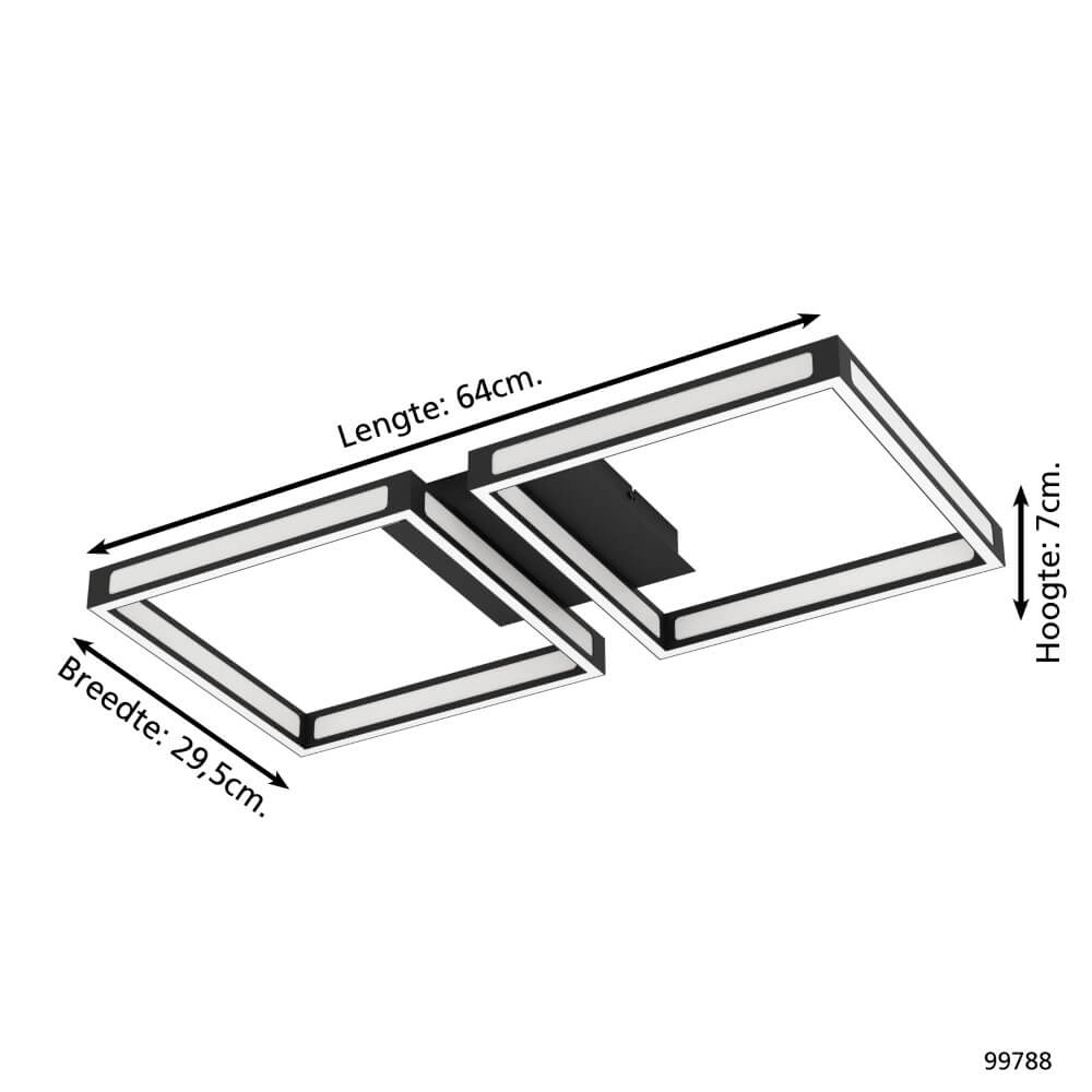 Led ceiling light Altaflor black Eglo 9002759997885