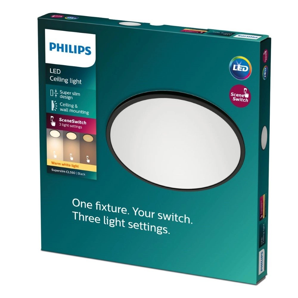 Ø 25cm Ceiling lamp Superslim Philips 8719514256606