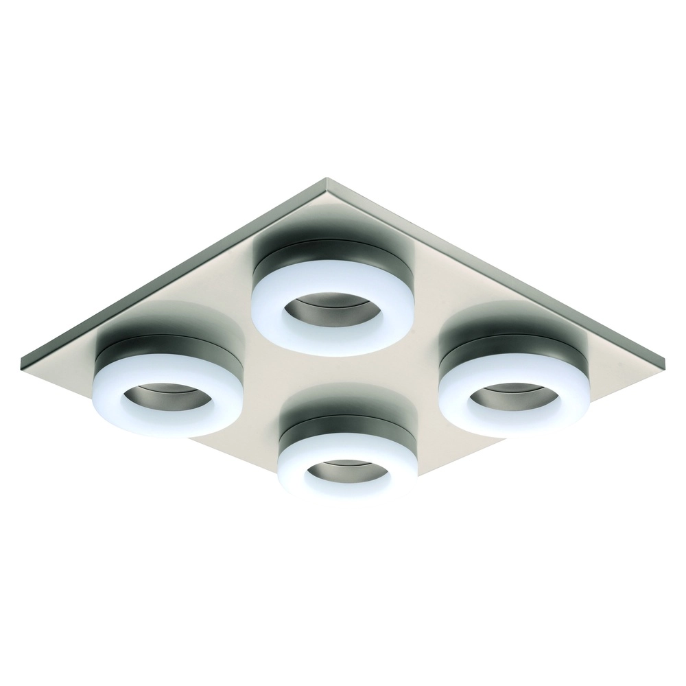 Square ceiling lamp Palena nickel