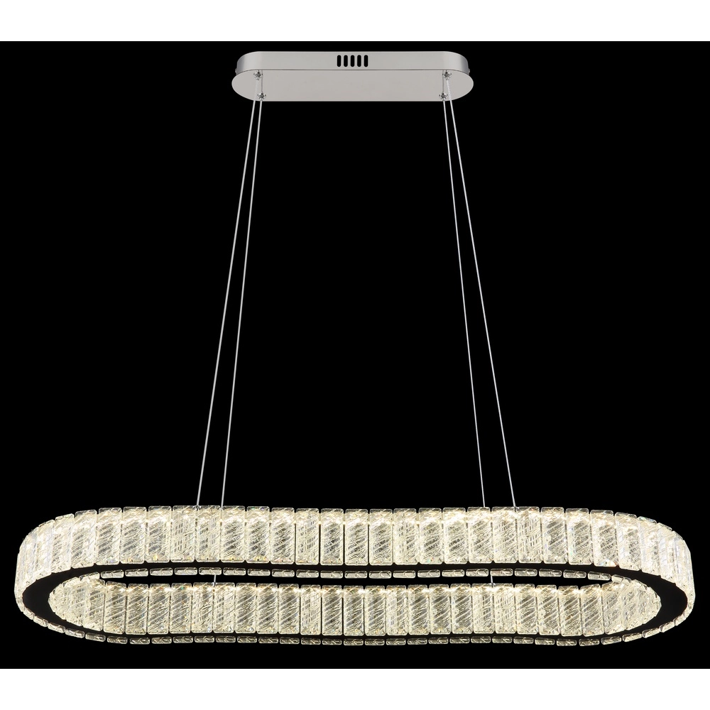 Oval pendant lamp Mucky chrome Globo 9007371445998