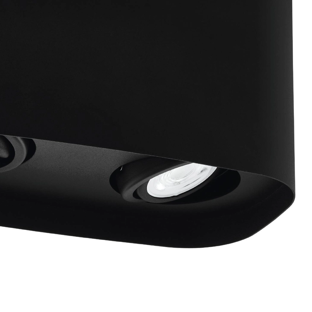 Black surface-mounted spotlight Arenzano 2-light Eglo 9002759310981