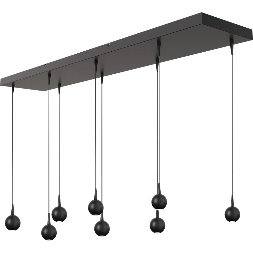 8-light pendant lamp Talana 130 x 25cm black Ø 6cm DTW