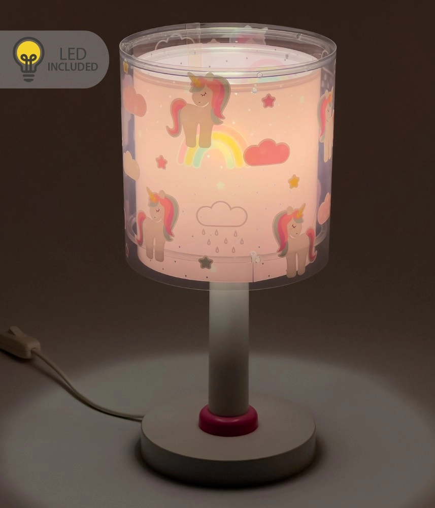 Table lamp Unicorns pink for children's room Dalber 8420406002248