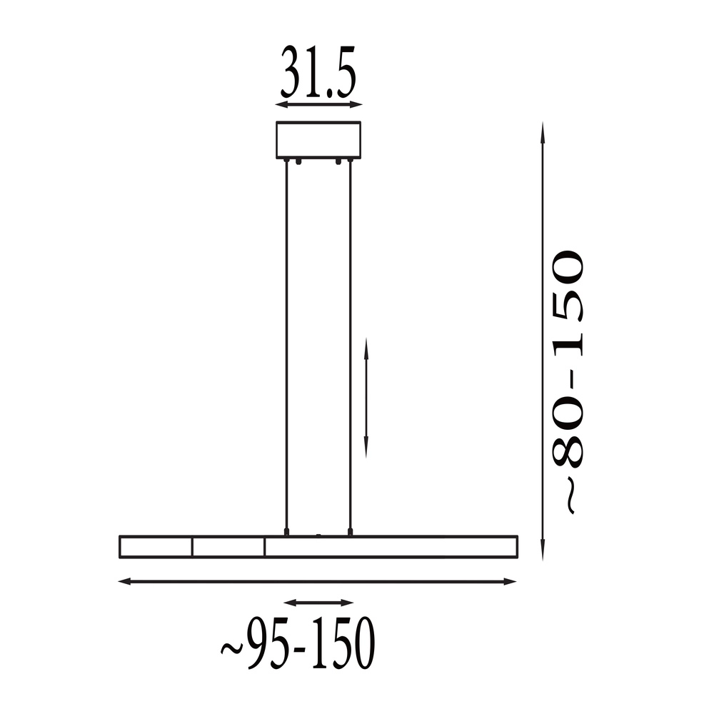 Pendant lamp Linear adjustable brown Searchlight 5053423301921