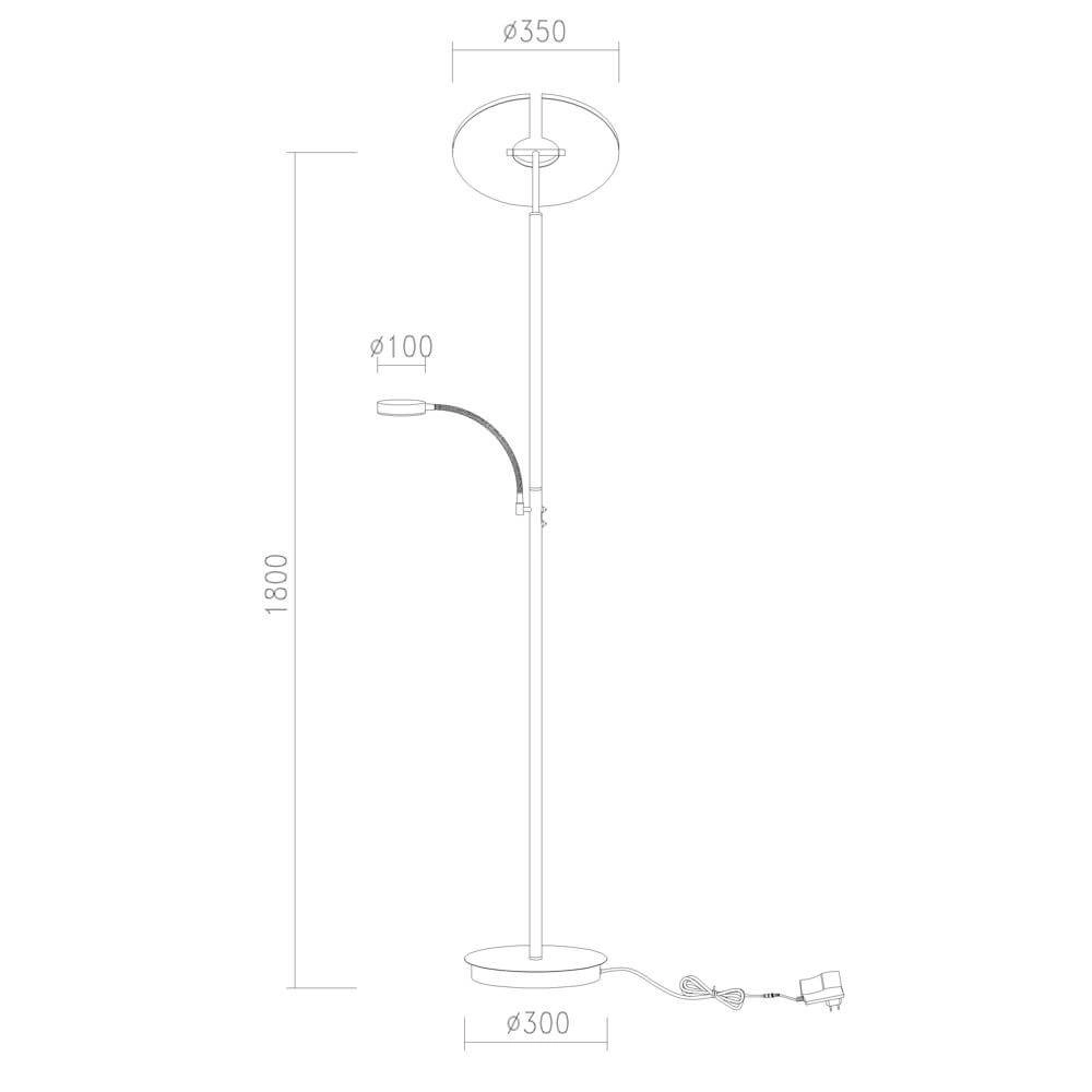 Design reading lamp Riva black Artdelight 8720701101609