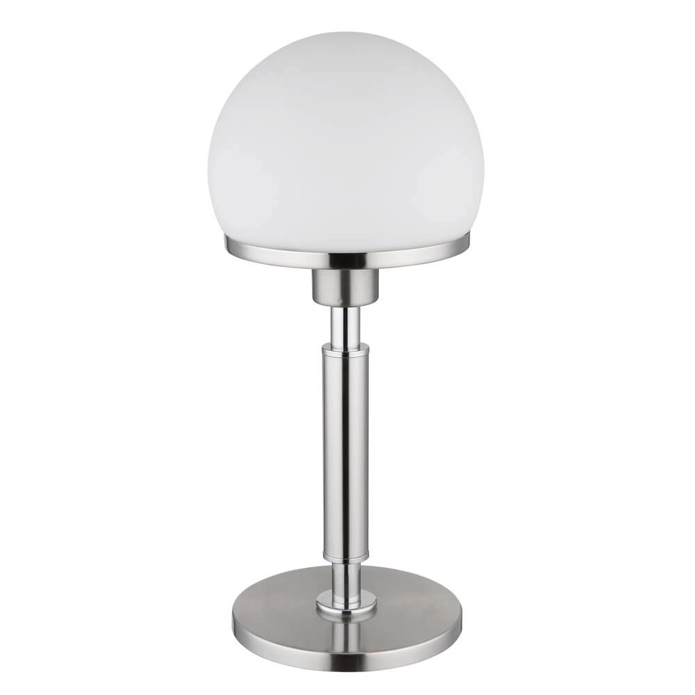 Table lamp Haku chrome with white glass Globo 9007371447312