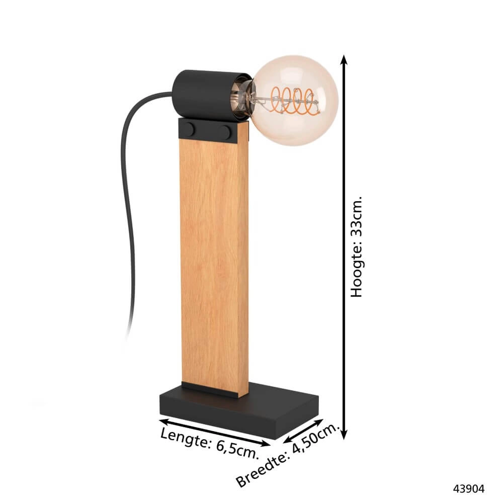 Wooden table lamp Bailrigg Eglo 9002759439040