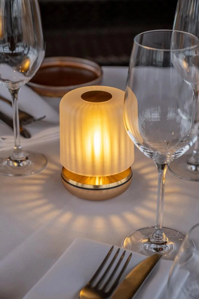 Rechargeable table lamp Firefly gold frosted Humble 6097522143159
