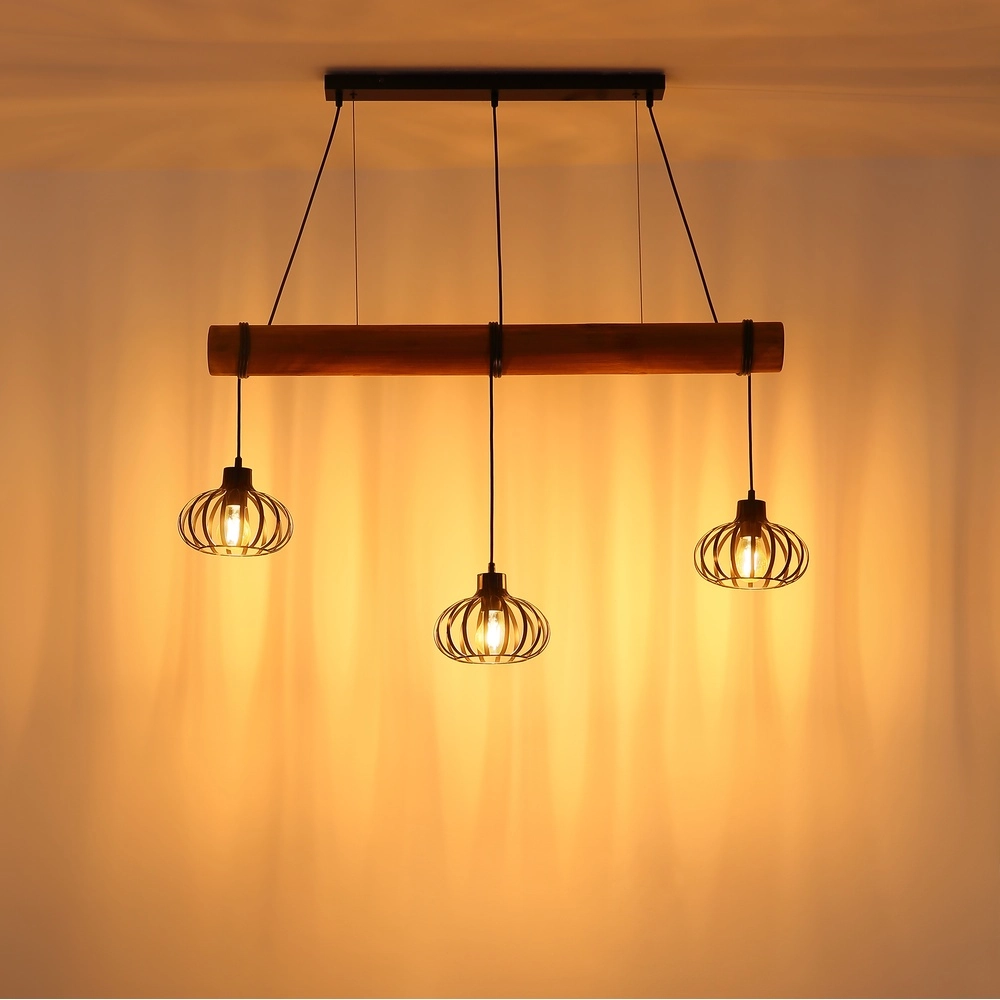 3-light pendant lamp Caldwell dining table Globo 9007371589586
