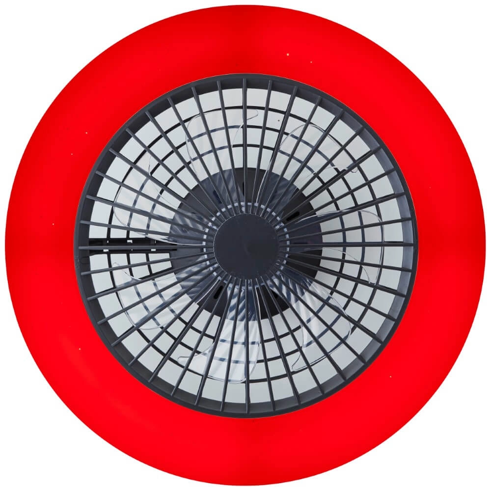 Black fan Salerno with RGB function Brilliant 4004353435881