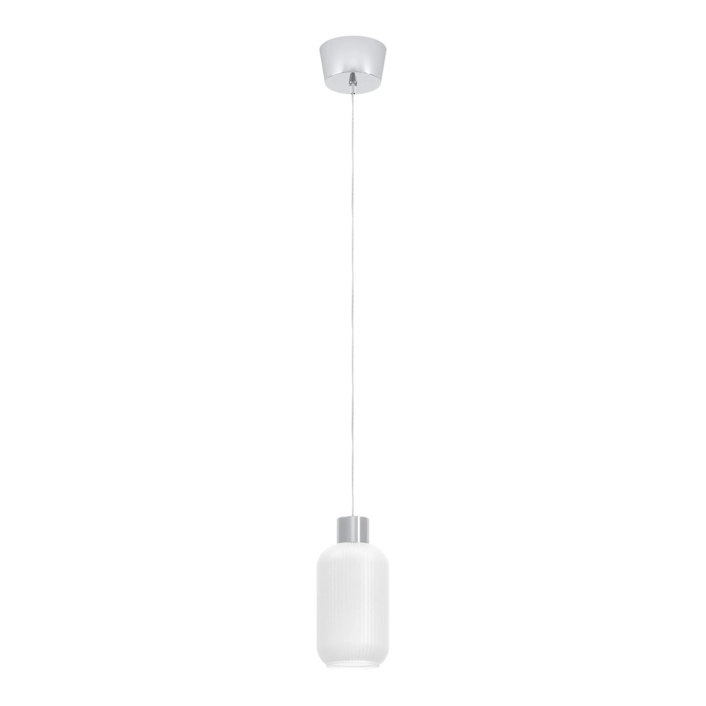 Design pendant lamp Dasmina chrome with white Ø 13cm