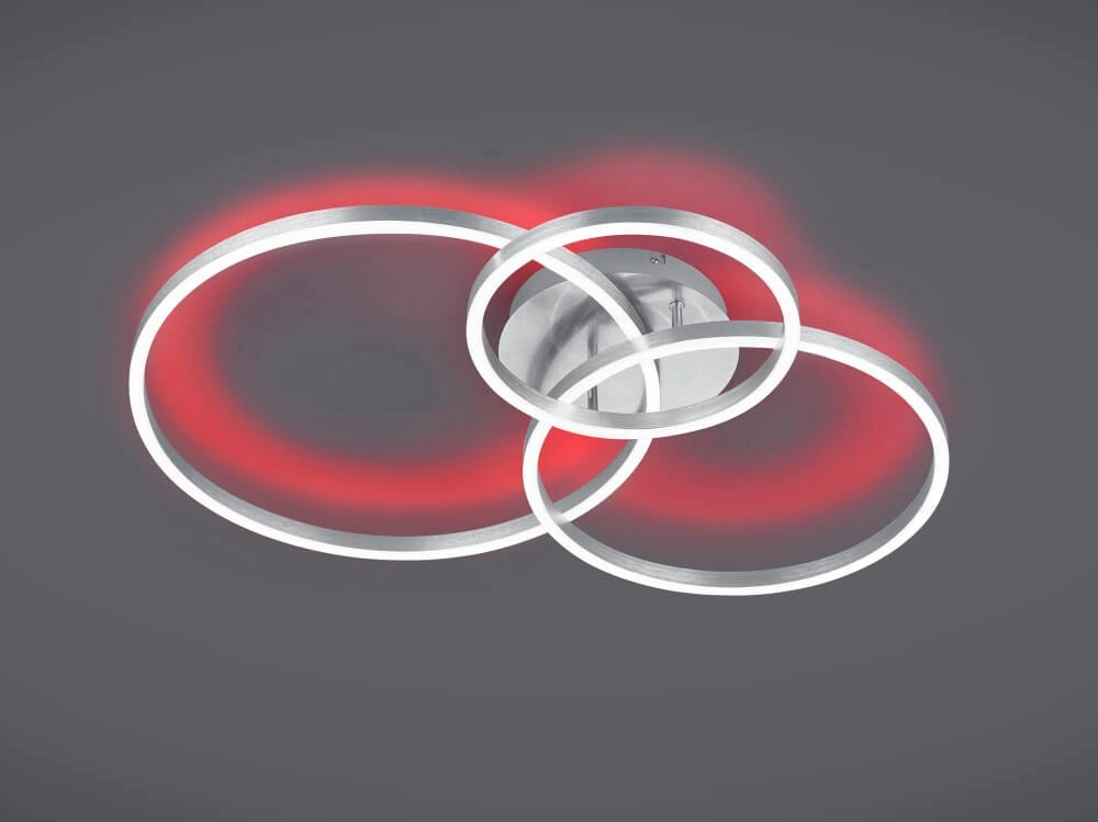 Ceiling lamp Winona 3-ring stainless steel Trio 4017807503531