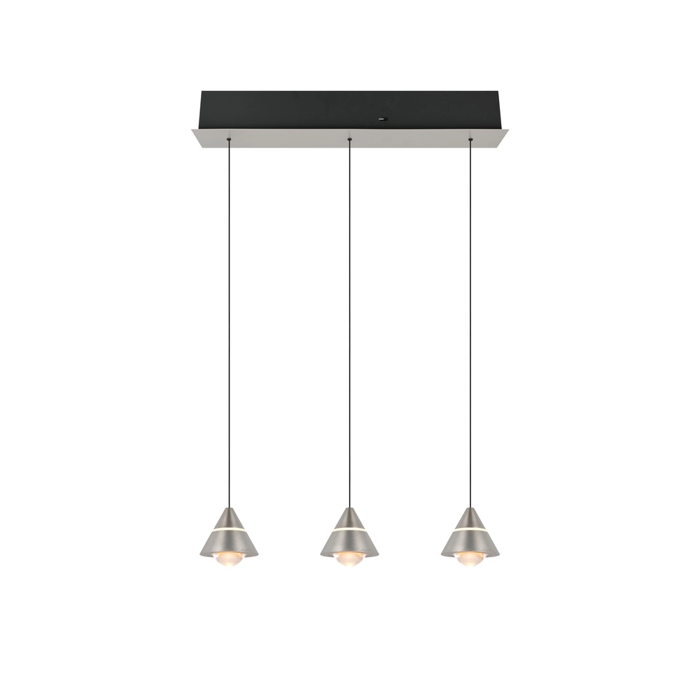 Design pendant lamp Romeo 3-light nickel Trio 4017807667783