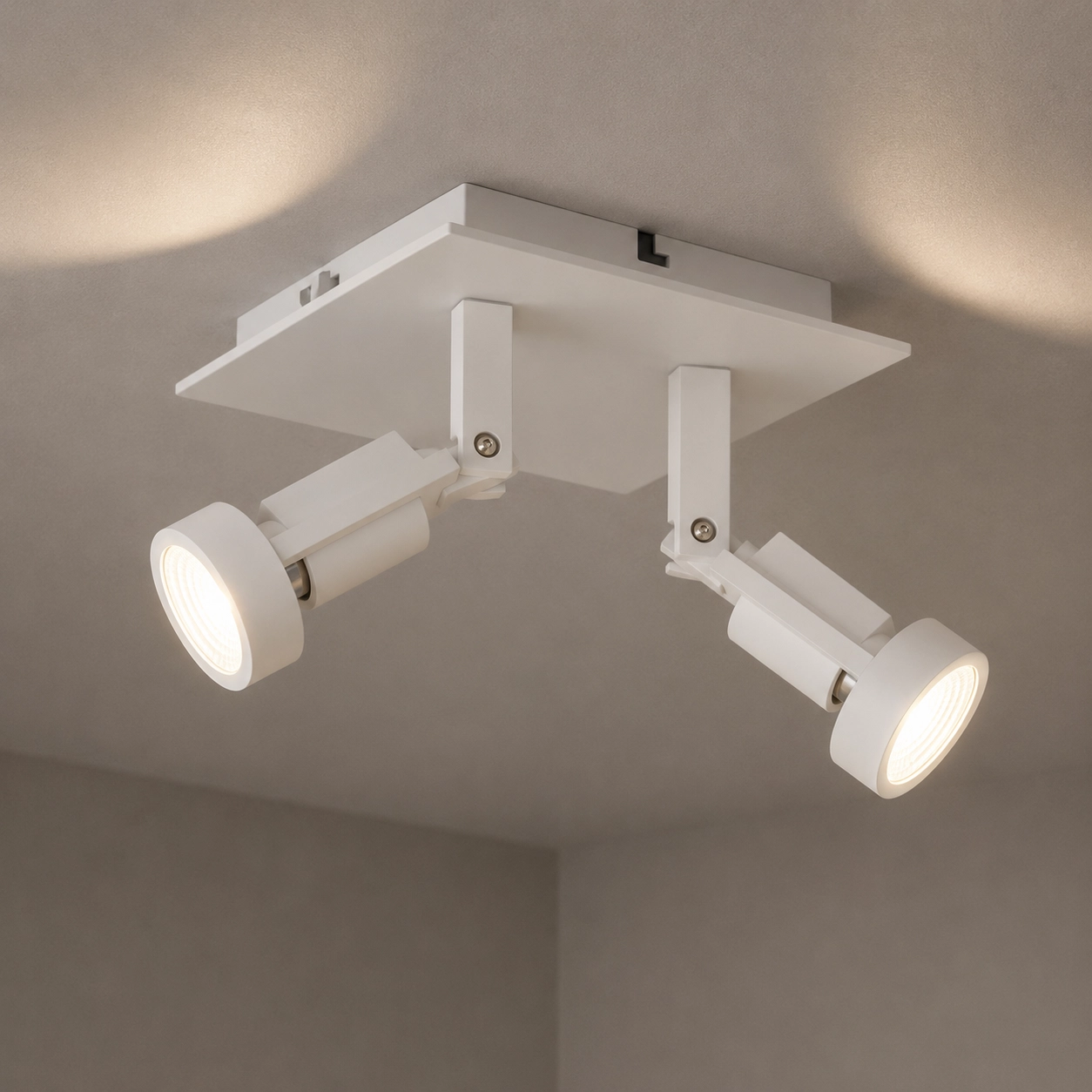Double surface-mounted spot Tech II white