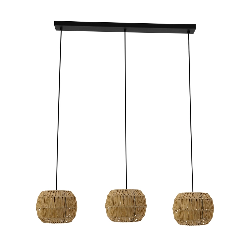 Rattan pendant lamp Sheldon 3-light Eglo 9008606359790