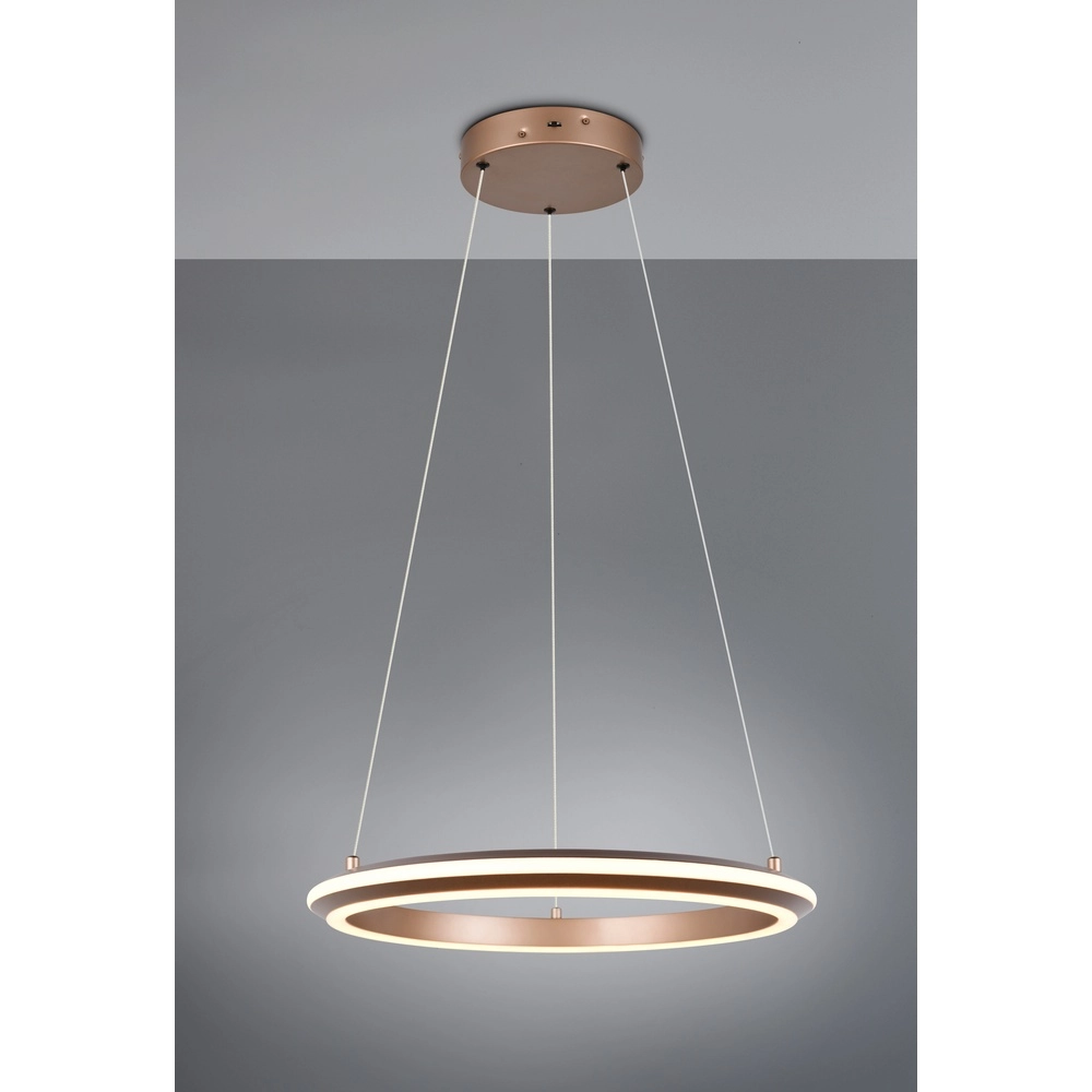 Pendant lamp Amador mocha brown Ø 45cm Trio 4017807664164