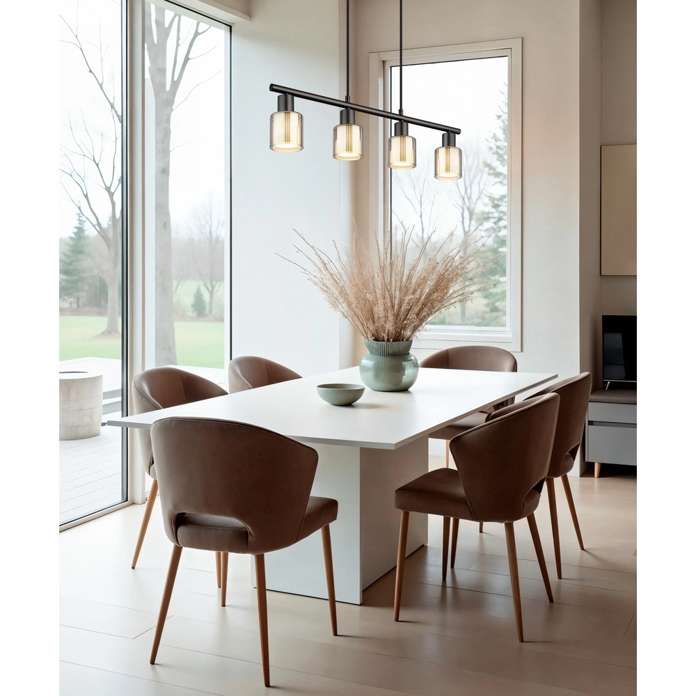 Design pendant lamp Villegas 4-light gunmetal Globo 9007371572953
