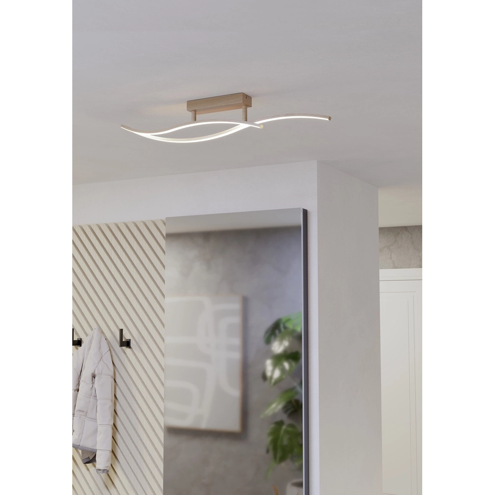Led ceiling light Grisolia 84cm - wood look Eglo 9008606316168