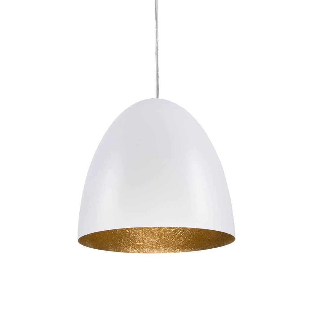 White hanging lamp Egg M Ø 38cm