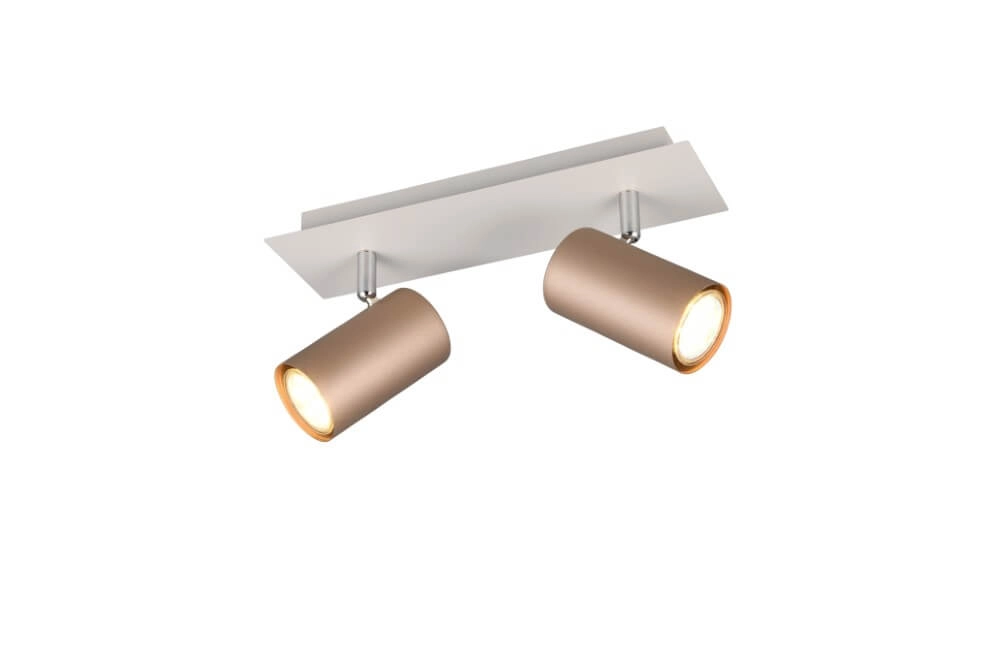 Double surface-mounted spotlight Marley Coffee