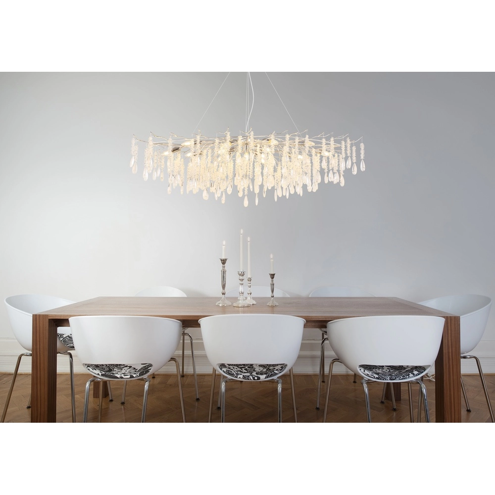Pendant lamp Kinga silver grey 150cm Globo 9007371575992