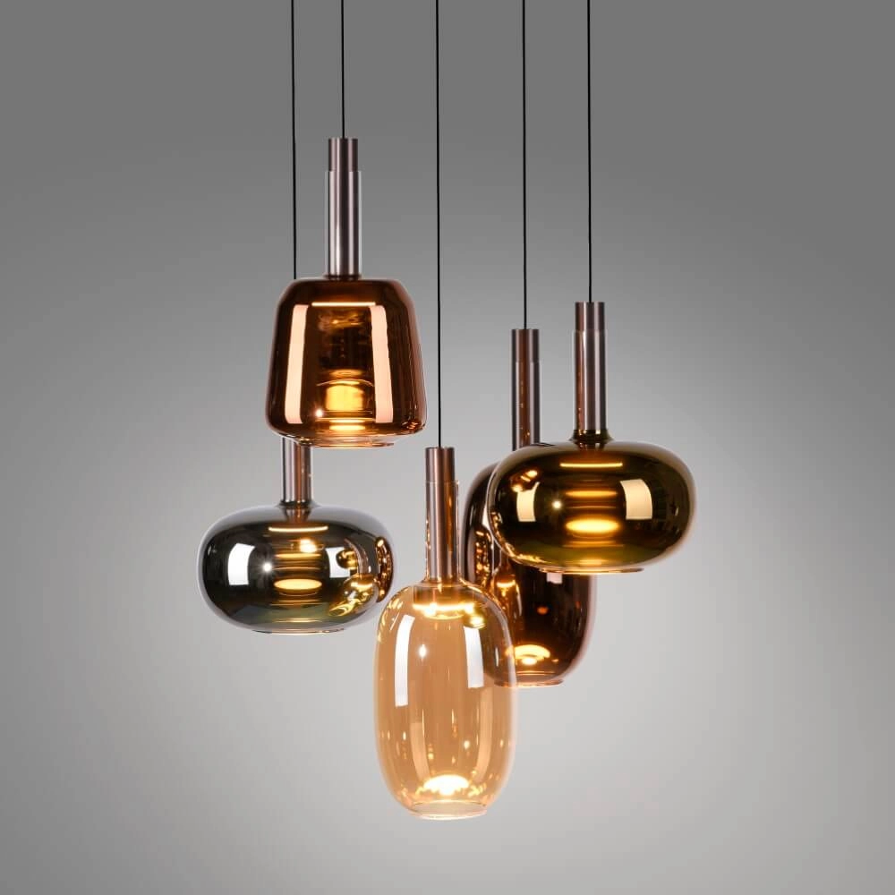 Cheerful hanging lamp Irides 6-light round Paul Neuhaus 4012248383681