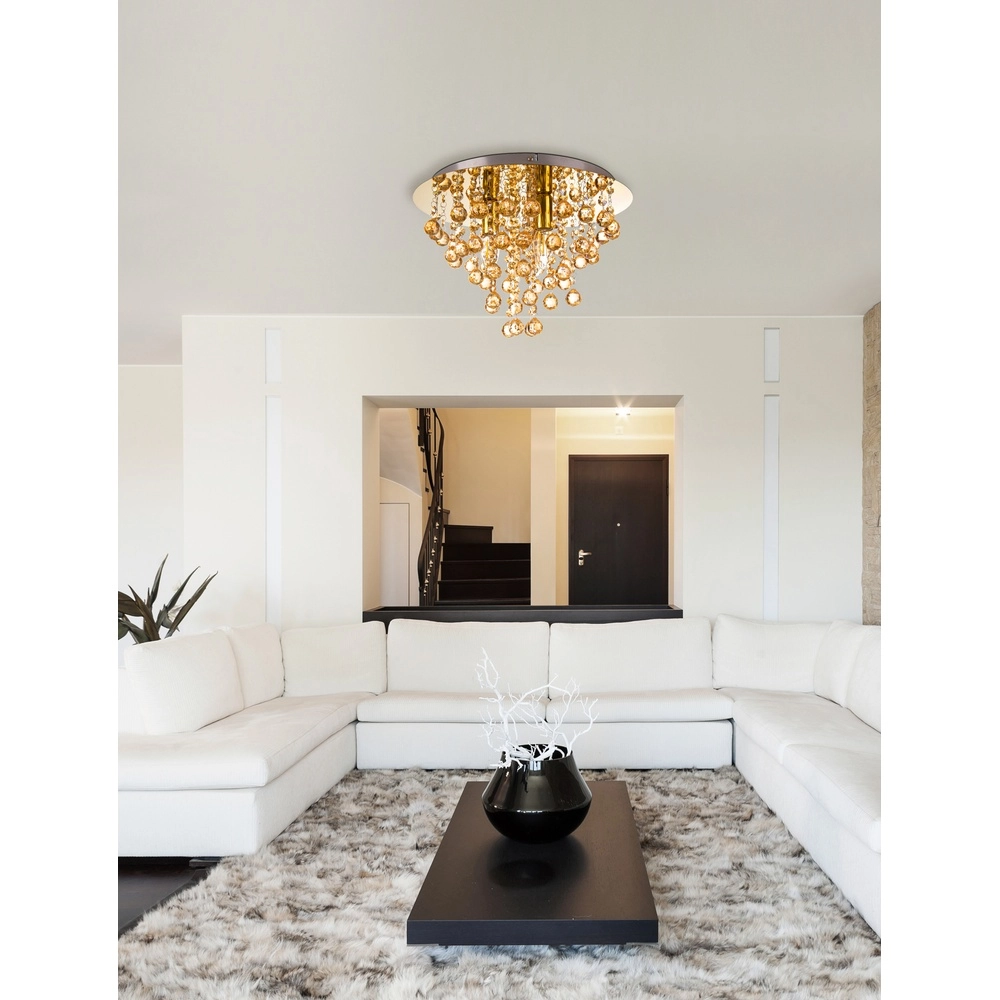 Ceiling chandelier London gold Ø 38cm Globo 9007371510436