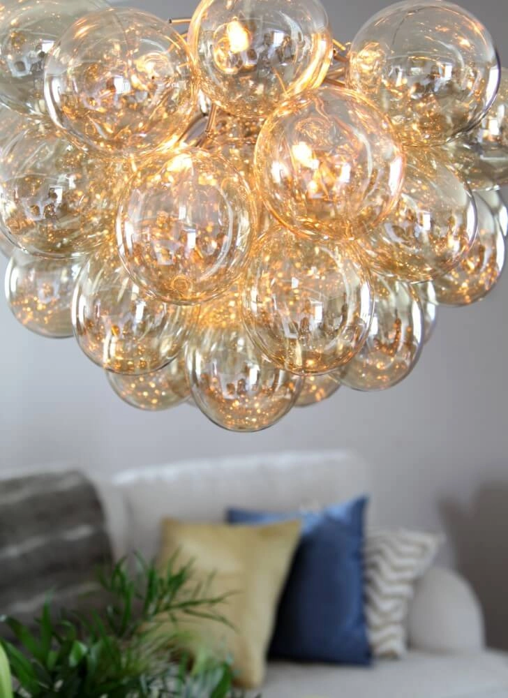 Hanging lamp Gross amber glass 50cm By Rydéns 7391741004420