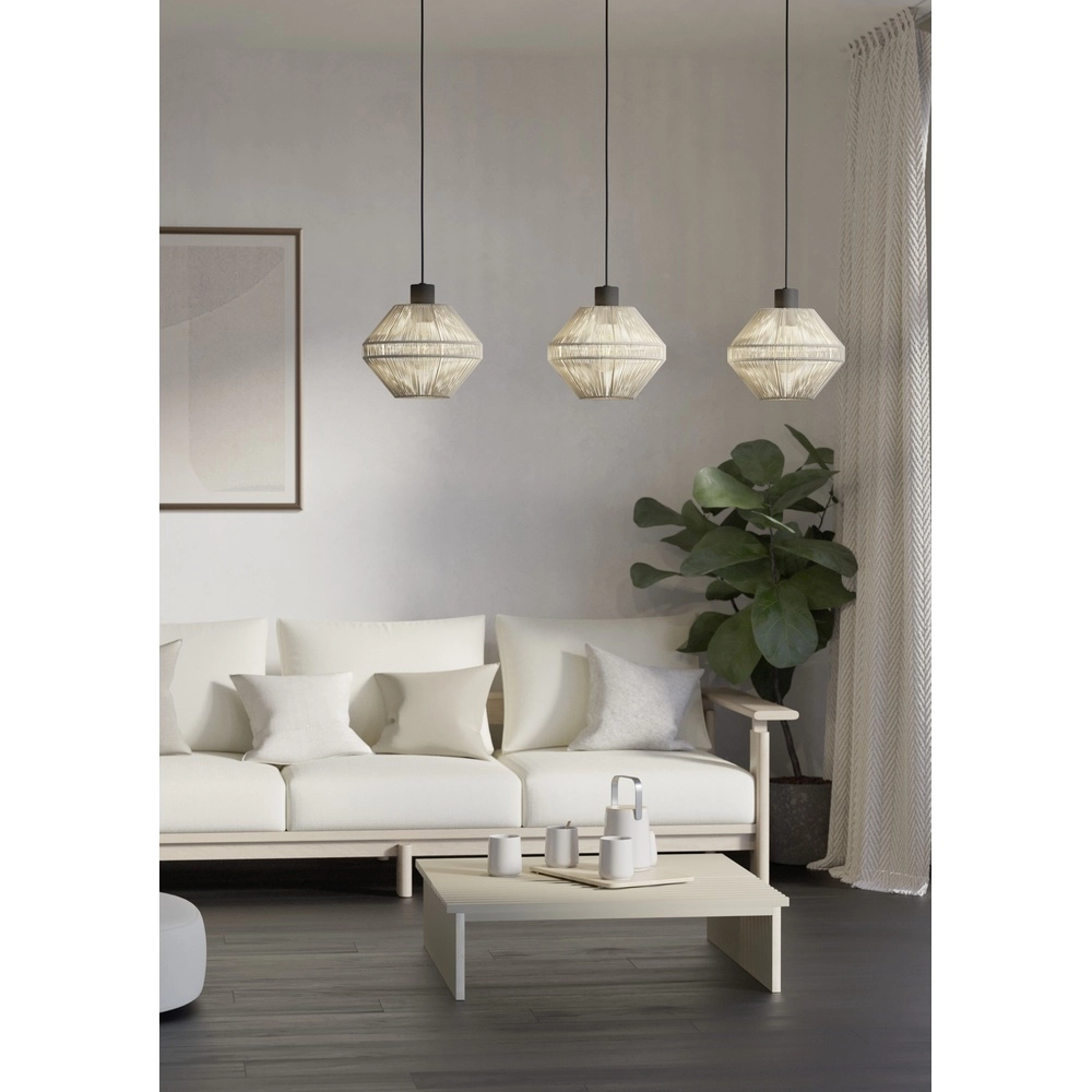 Rope Pendant Light Midsumer 3x Ø 22cm Eglo 9002759440015