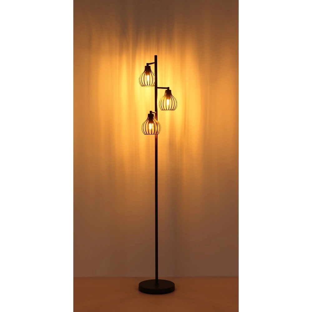 3-light floor lamp Mateo rust brown Globo 9007371569236