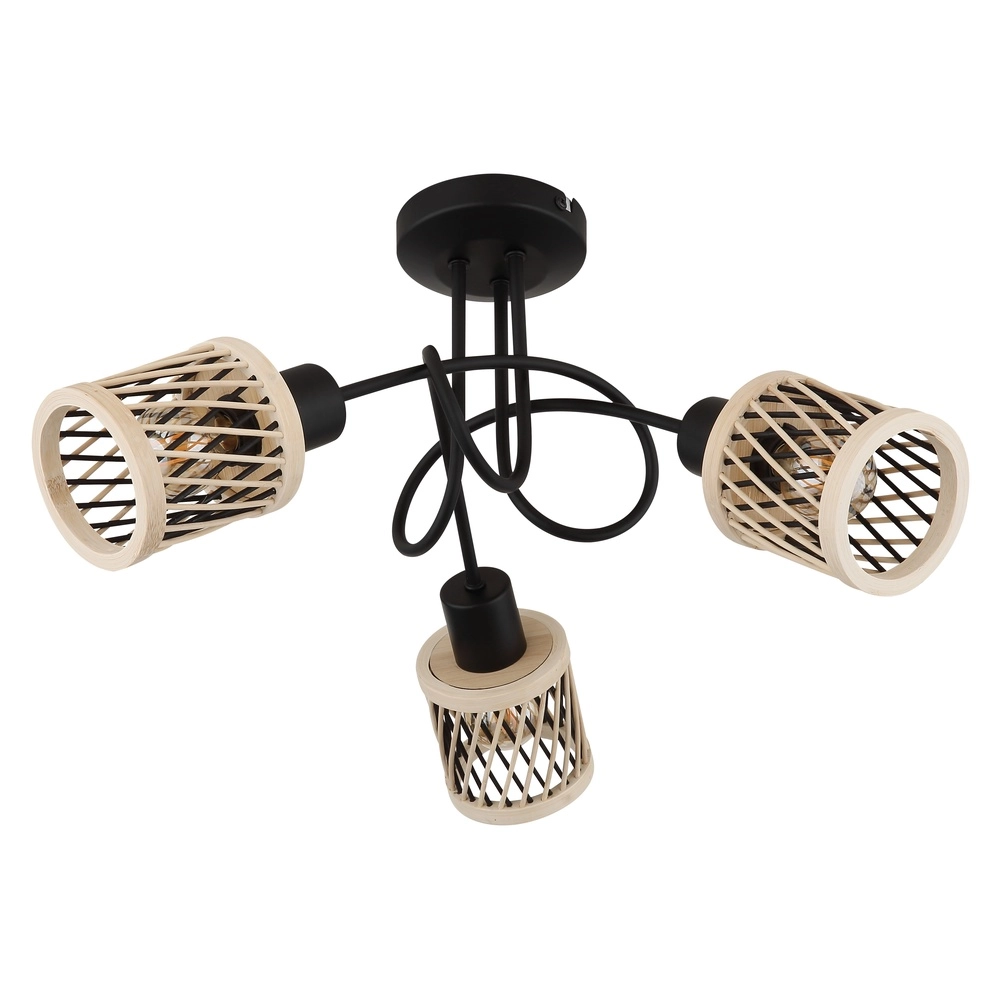 3-light ceiling lamp Mali Black Globo 9007371525720
