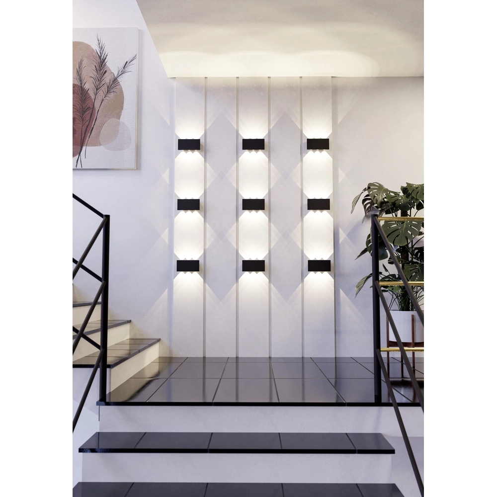 Sleek wall lamp Talamello 20cm - black - led Eglo 9008606316458