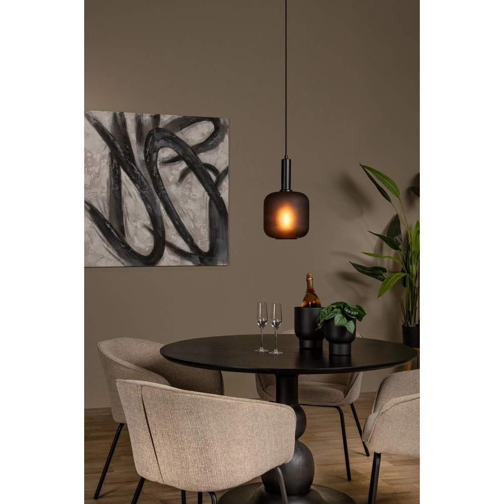 Black pendant lamp Eloise 1-light Ø 21cm Lucide 5411212452450