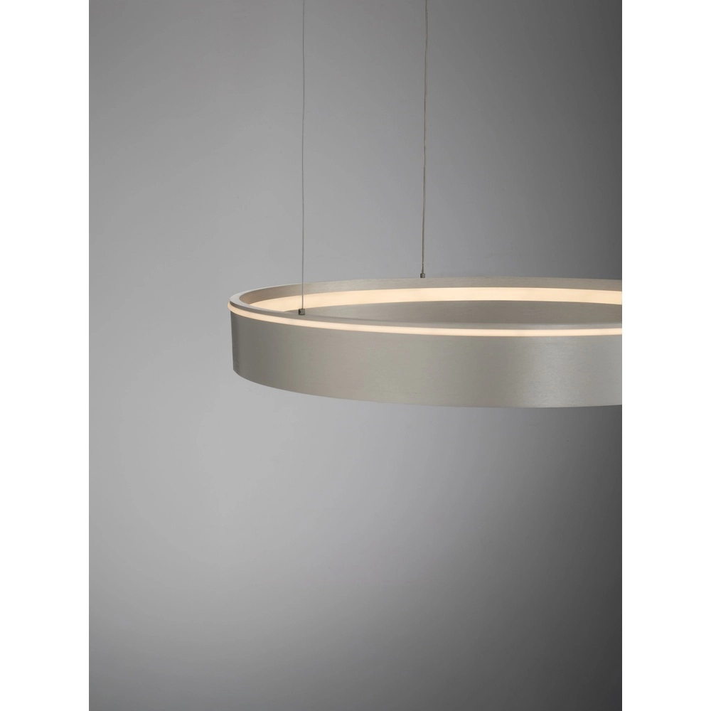 Modern pendant lamp Olivia nickel Ø 78cm Lyora 5212017494221