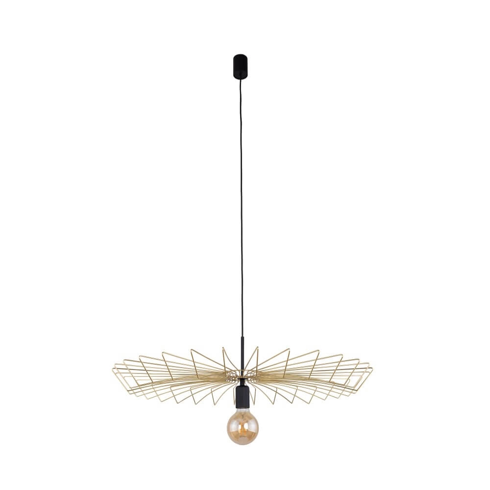Golden wire lamp Umbrella Ø 78cm Lyora 5903139887496