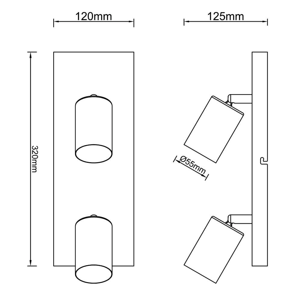 Double ceiling spotlight Jello Brilliant 4004353409370