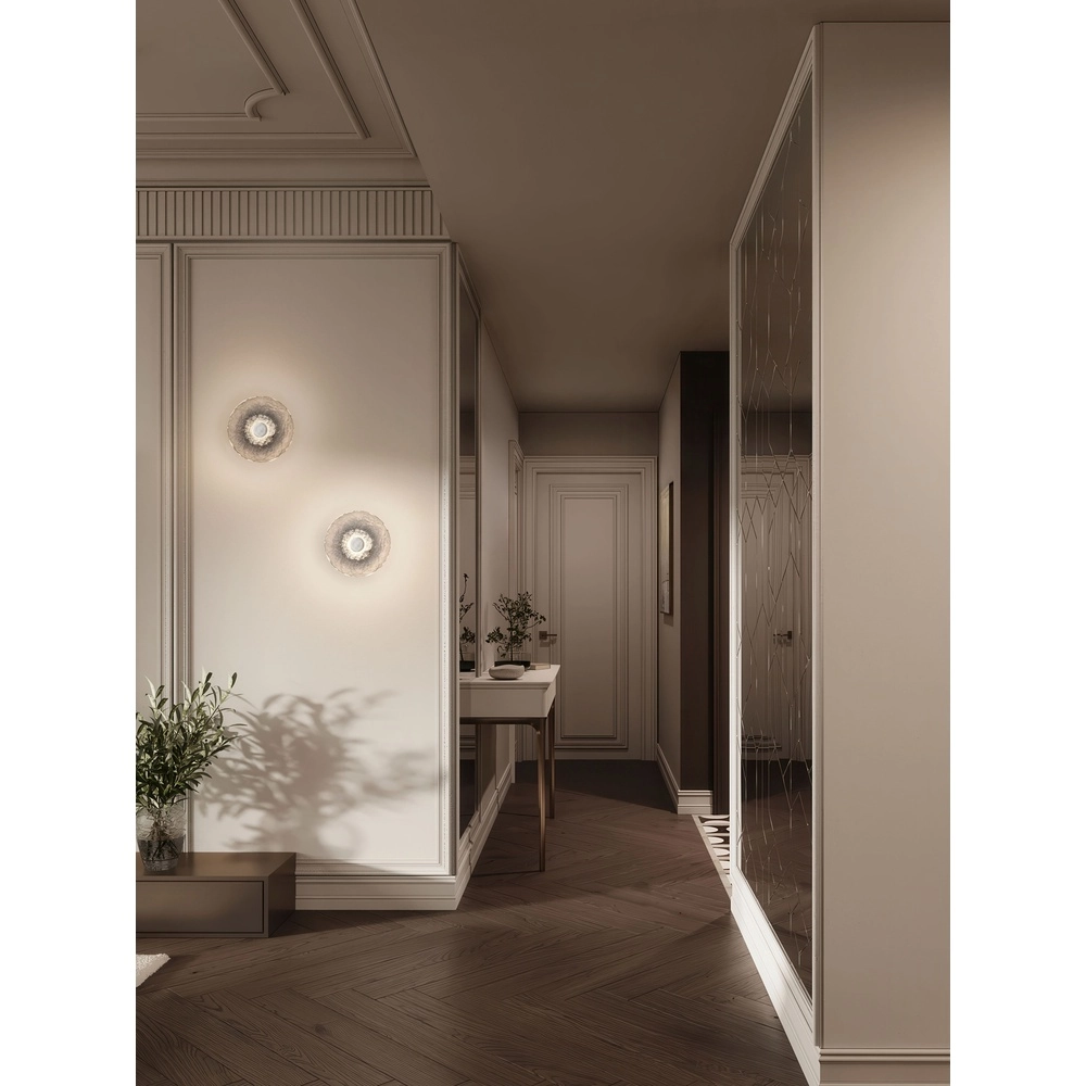 Wall lamp Delion chrome with glass