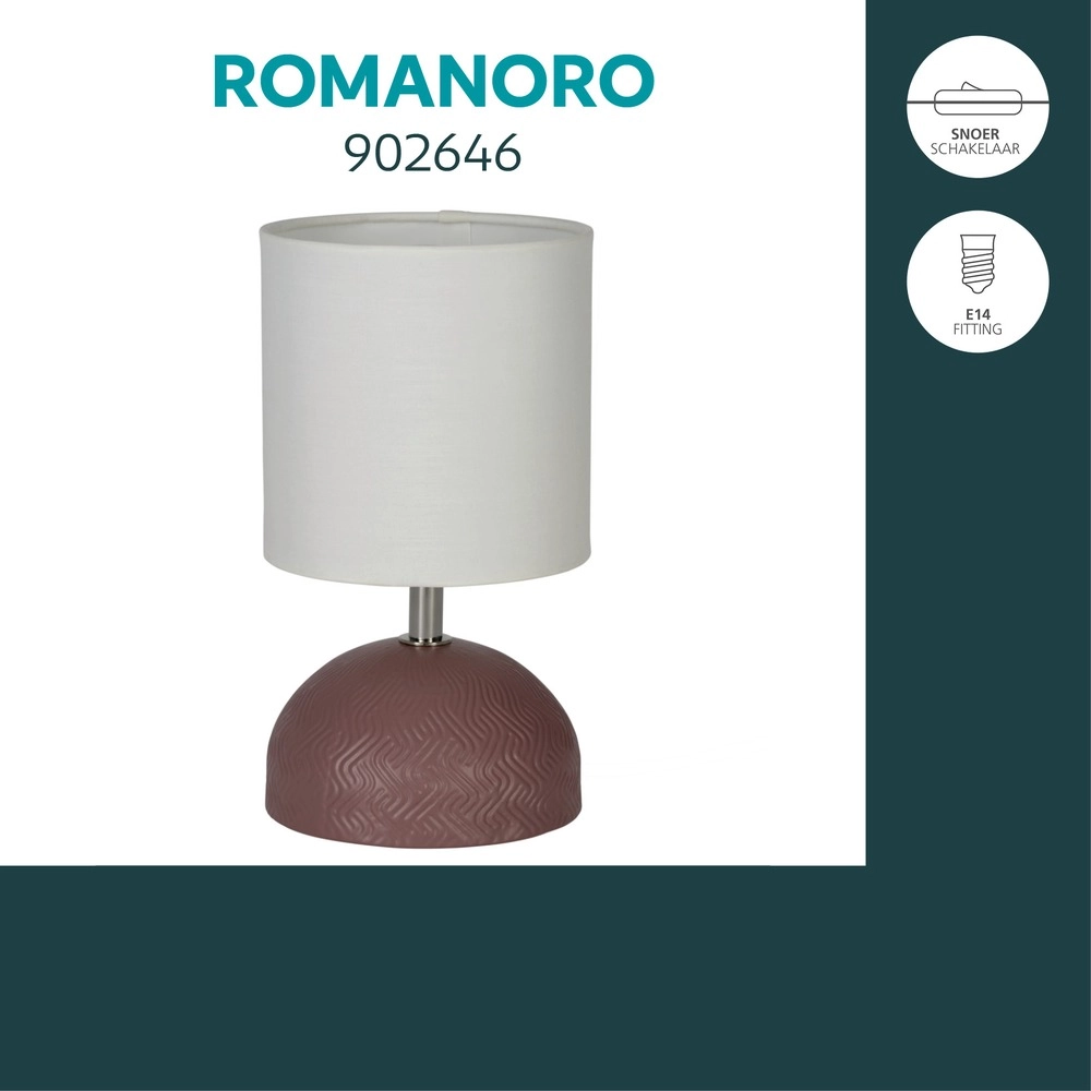 Table lamp Romanoro pink
