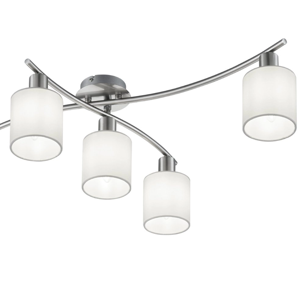 Ceiling light Garda 5-light nickel matt with white Trio 4017807349214